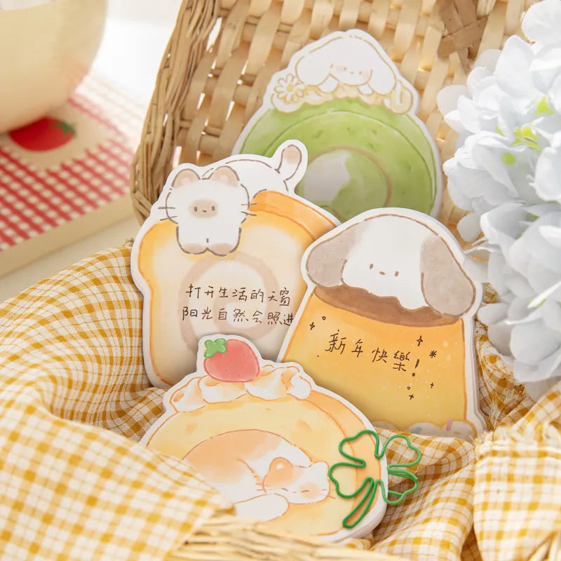 Strawberry Cream Cat Sticky Notes