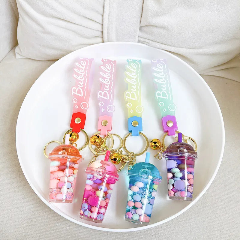 Bubble Drink Keychain (Blue)
