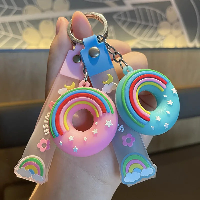 Donut Bag Blue Keychain