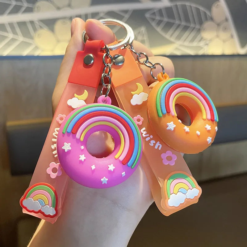 Donut Bag Blue Keychain