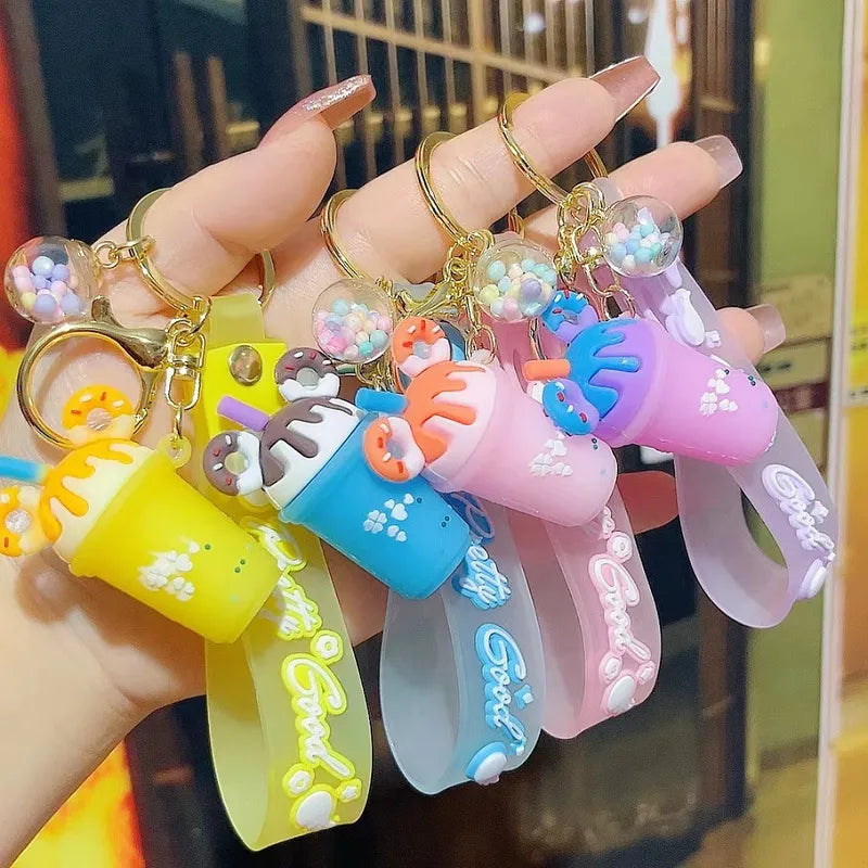 Ice Cream Blue Keychain