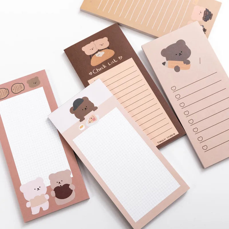 Biscuit Bear Sticky Notes Memo Pad