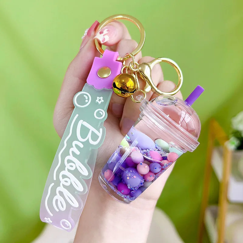 Bubble Drink Keychain (Purple)