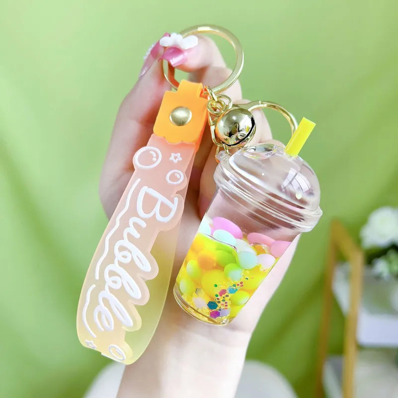 Bubble Drink Keychain (Yellow)