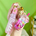 Bubble Drink Keychain (Rose Pink)