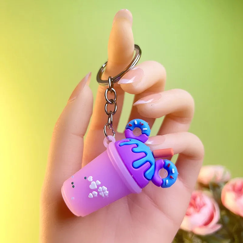 Ice Cream Purple Keychain