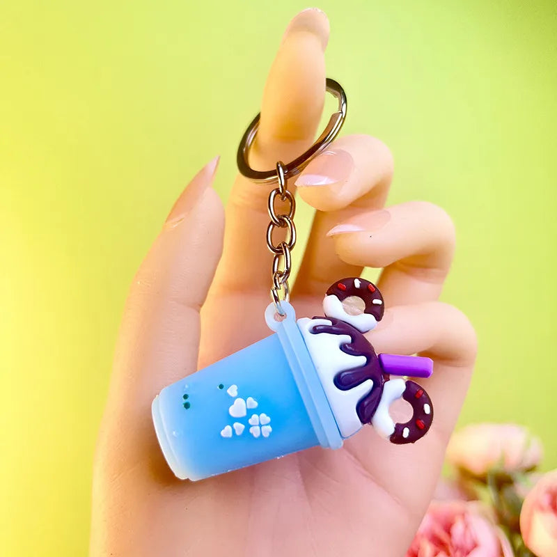 Ice Cream Blue Keychain