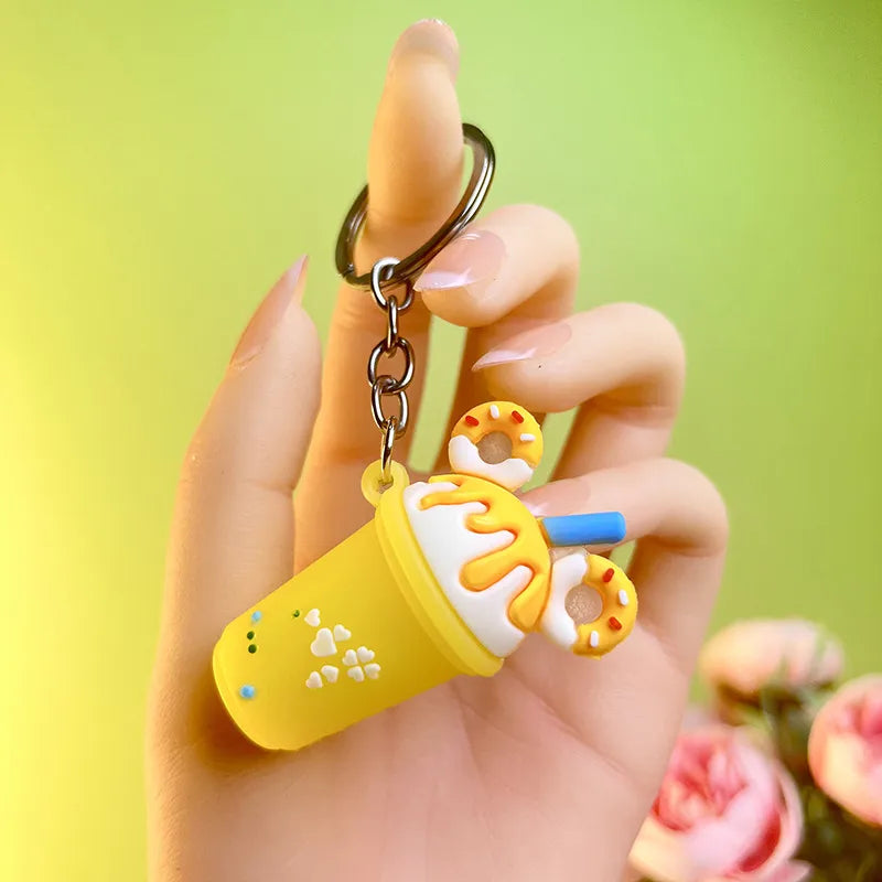 Ice Cream Yellow Keychain