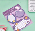 Kawaii Purple Cartoon Sticky Notes Set