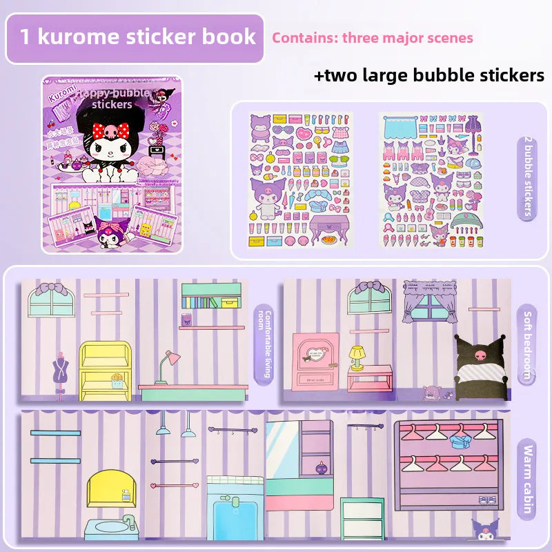 Kulomi Dress-up Bubble Stickers Book