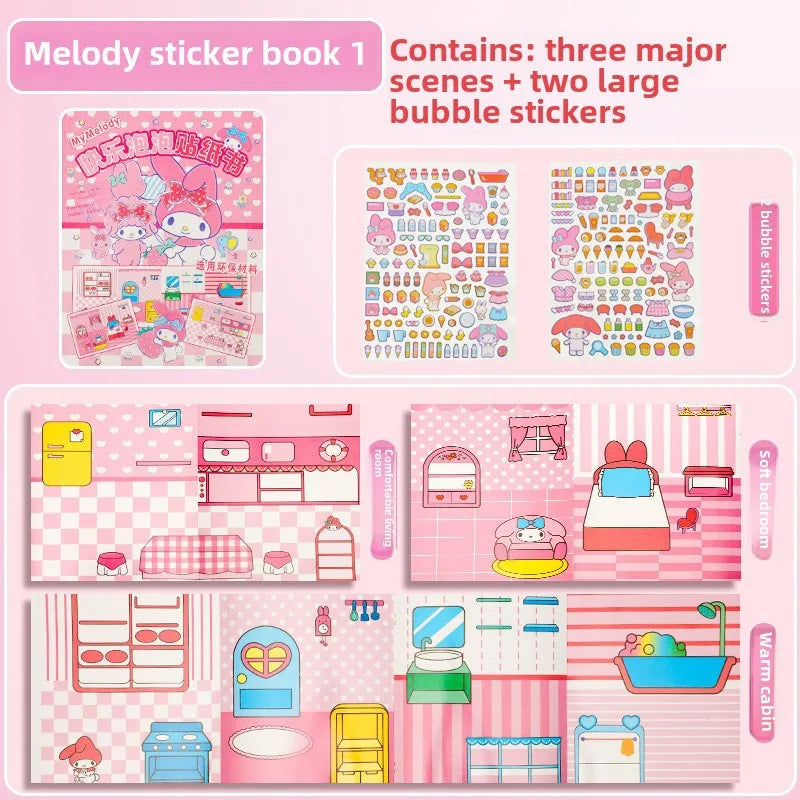My Melody Kawaii Dress-Up Sticker Book
