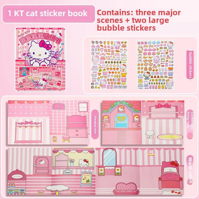 Hello Kitty Kawaii Dress-Up Sticker Book
