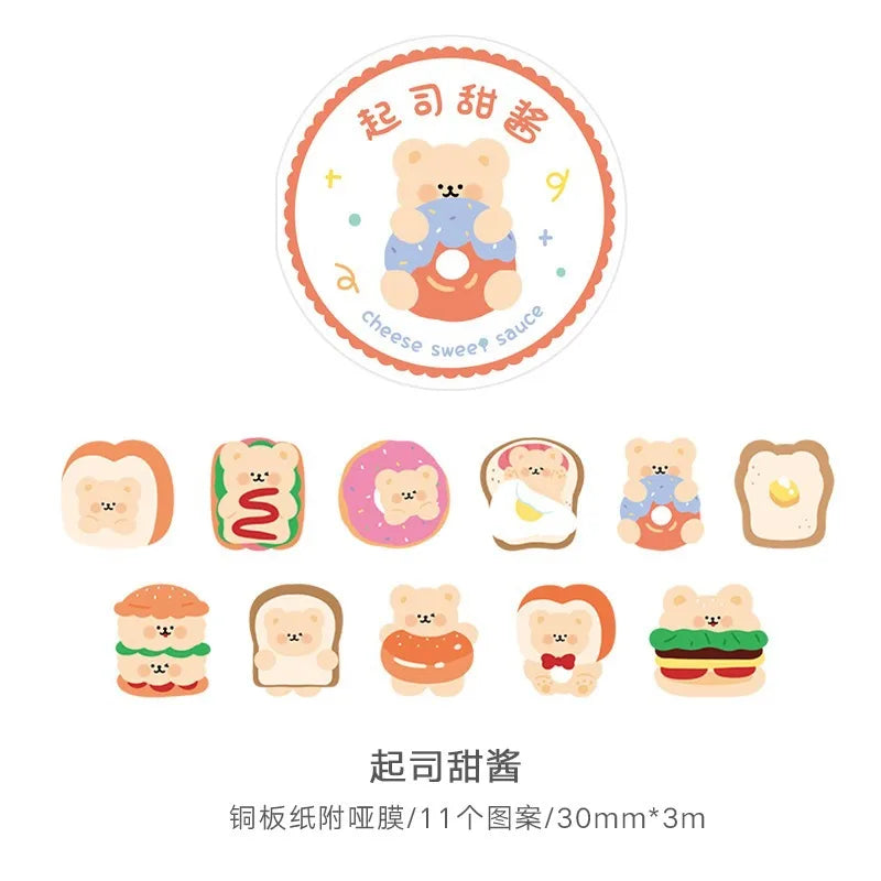 Kawaii Cheese Sweet Sauce Decorative Sticker Tape