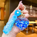 Bubble Beads Heart Glow-in-the-Dark Keychain (Blue)
