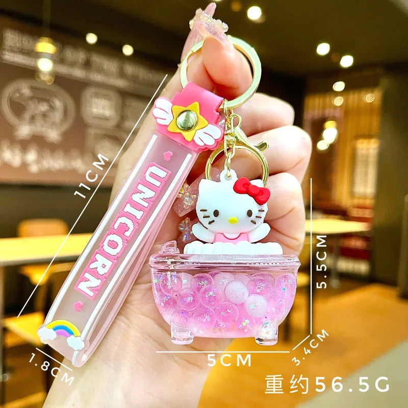 Bubble Bead Bathtub Glow-in-the-Dark keychain (Pink)